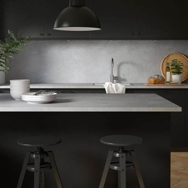 SIBBARP Custom made wall panel, light grey concrete effect/laminate, 1 m²x1.3 cm