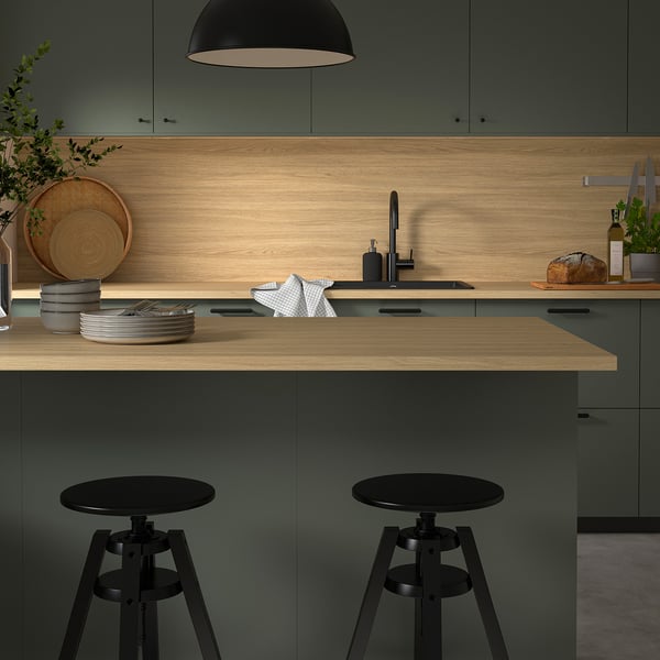 SIBBARP Custom made wall panel, light oak effect/laminate, 1 m²x1.3 cm