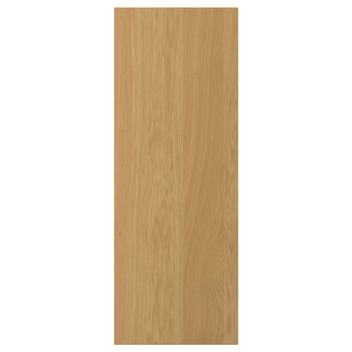 A rectangular wooden panel door in natural oak veneer with a smooth finish.