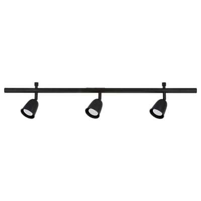 SKURUP, black 3-light track fixture, modern design, adjustable spotlights, steel.