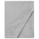 Grey and white striped SOLFIBBLA bedding set, featuring cotton material, folded neatly in a rectangular shape.