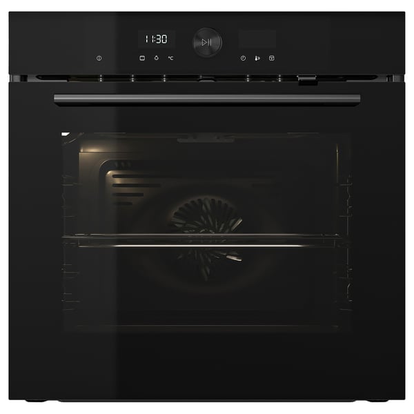 SPJUTBO True fan oven, Grill function black/IKEA 500