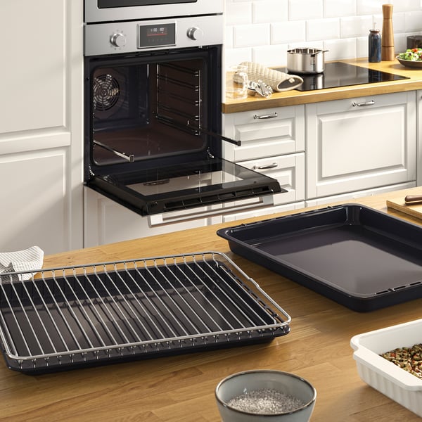 STENABY True fan oven, added steam function bake function/stainless steel colour IKEA 500