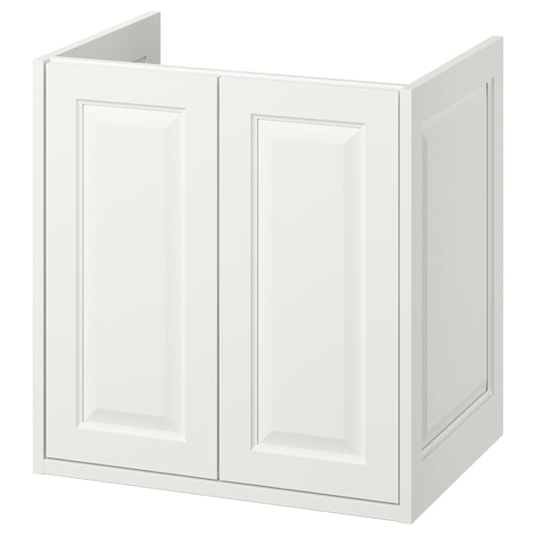 TÄNNFORSEN white bathroom cabinet, classic design with bevelled panels.