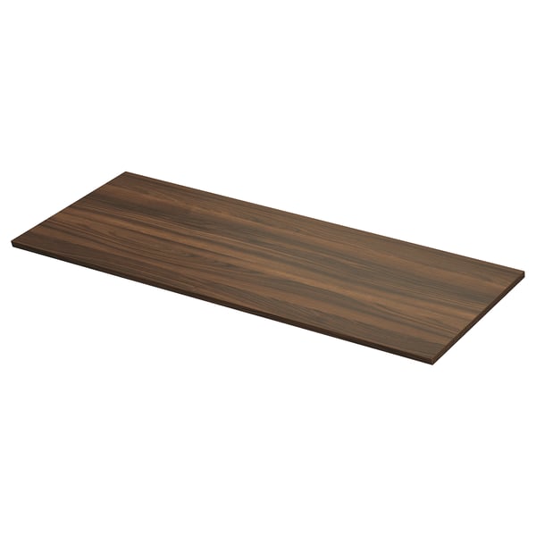 TOLKEN dark brown wooden countertop rectangle.
