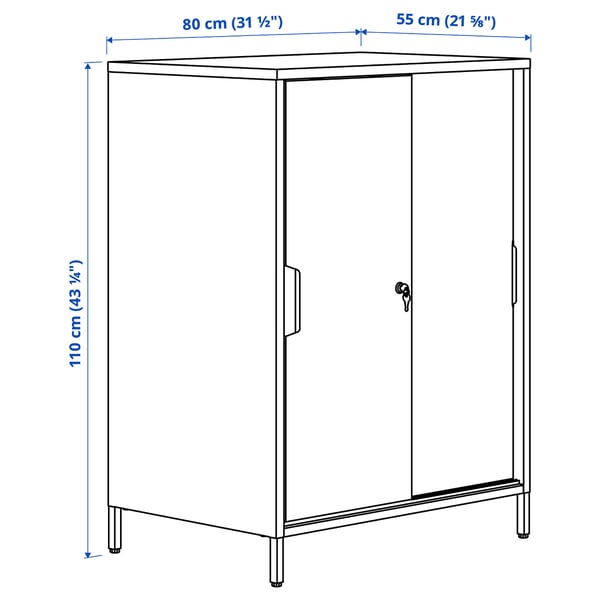 Illustration with measurements for the product: TROTTEN.