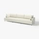 UPPÅKRA cream sofa, modern minimalist design, with plush cushions and chrome legs.