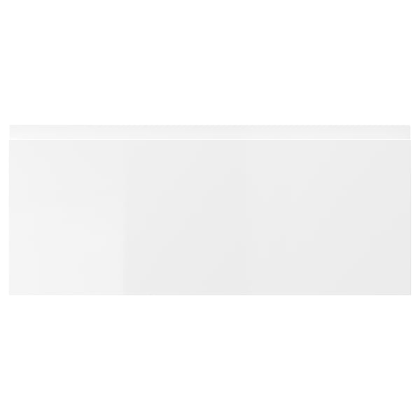 Västervik high-gloss drawer unit in white, particleboard & plastic, rectangular shape.