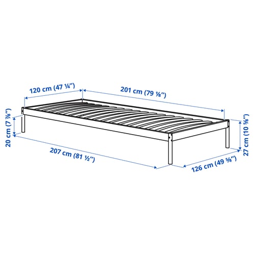 Illustration with measurements for the product: VEVELSTAD.
