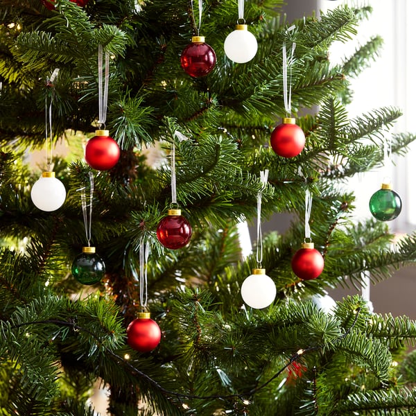 VINTERFINT Tree ornament, bauble glass/mixed colours, 3.5 cm
