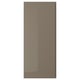 VOXTORP Door, high-gloss dark grey-brown/vertical handle, 60x140 cm