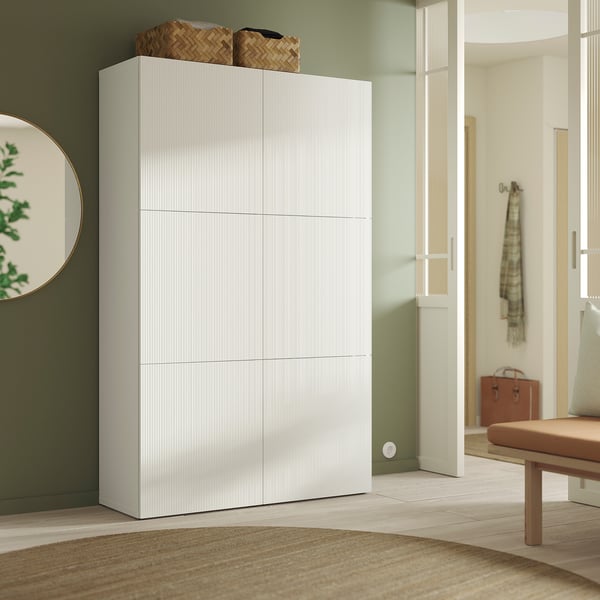 BESTÅ Kapp, valge/Förvaltare valge, 120x42x193 cm