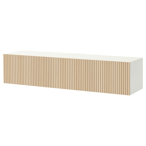 BESTÅ Ustega TV alus, valge/Björköviken saarespoon, 180x42x38 cm
