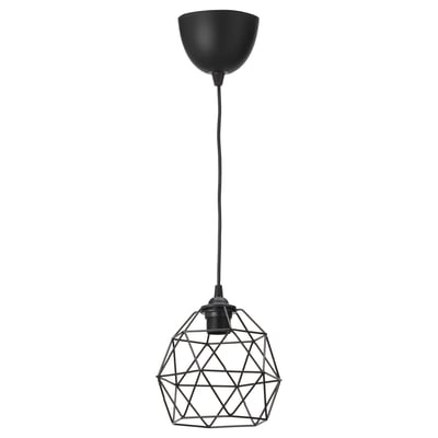 BRUNSTA / HAVSDJUP Laelamp, must, 20 cm
