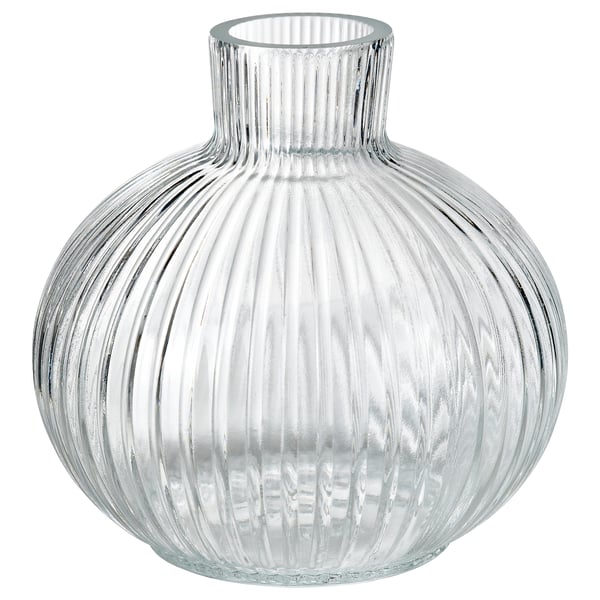 GRÅSPARV Vaas, läbipaistev klaas, 10 cm