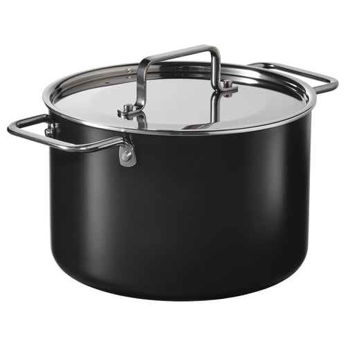 GULDÖRING Kaanega pott, mittenakkuv kate roostevaba teras/mustjashall, 3 l