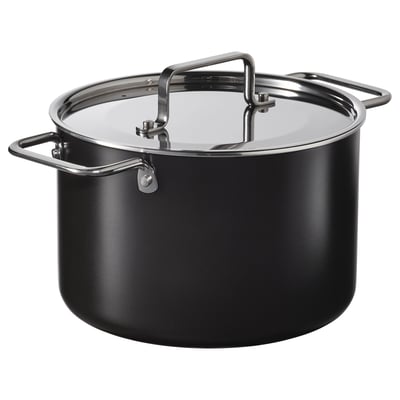 GULDÖRING Kaanega pott, mittenakkuv kate roostevaba teras/mustjashall, 3 l