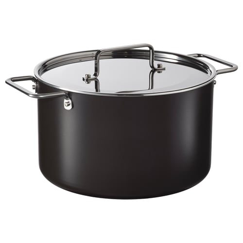 GULDÖRING Kaanega pott, mittenakkuv kate roostevaba teras/mustjashall, 5 l