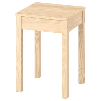 Hele puidust taburet, ruudukujuline ülaosa, neli jalga, lihtne disain. HÄGERNÄS by ikea.