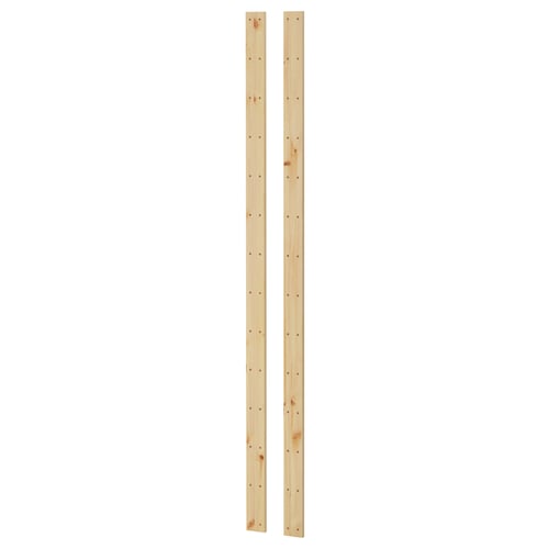 Kaks vertikaalset puitlauda, heledat värvi, seisavad kõrvuti, osa IKEA HEJNE hoiusüsteemist.
