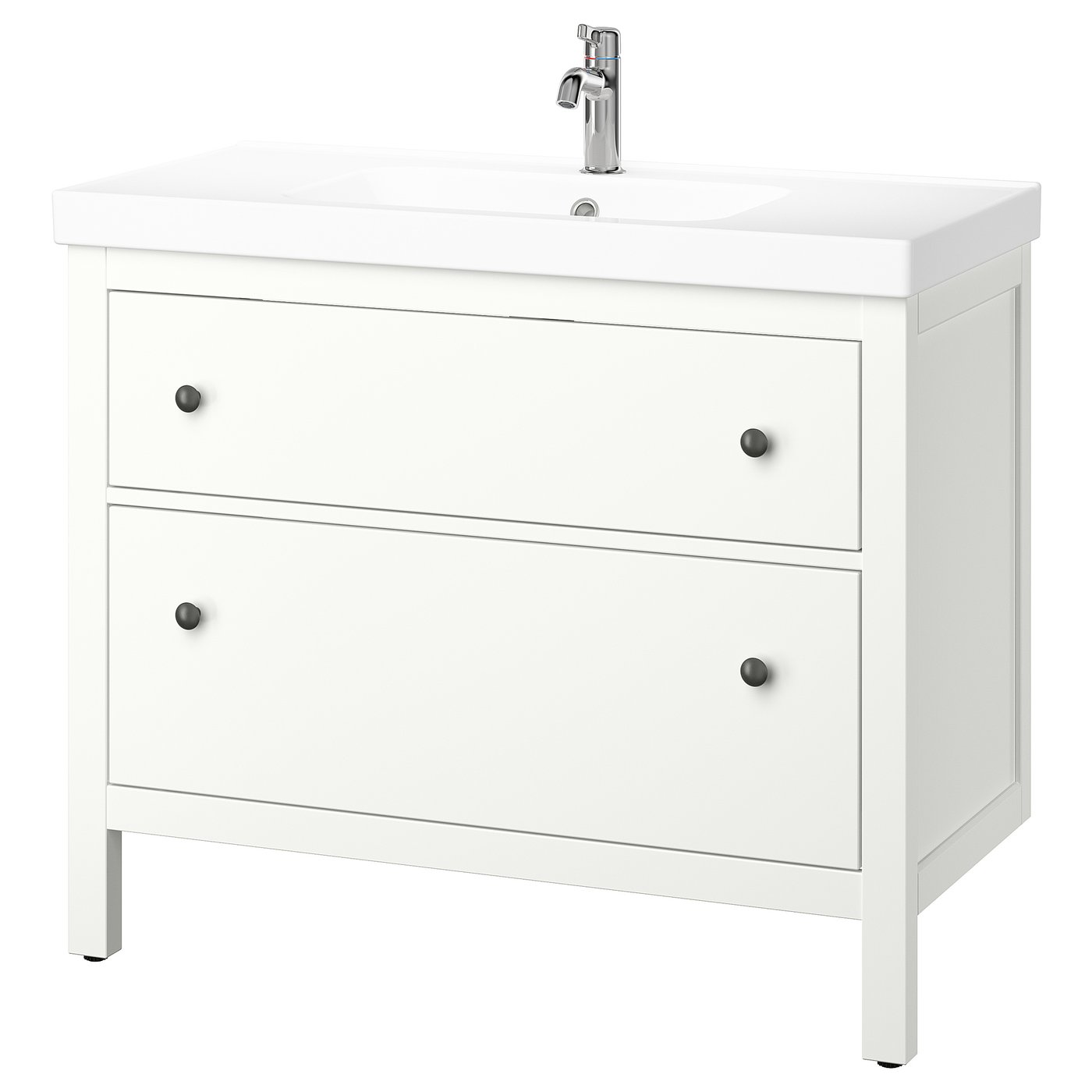 HEMNES / ORRSJÖN Sahtlite ja valamuga valamukapp