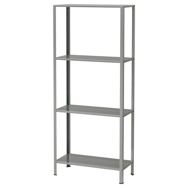 HYLLIS: hall 3-korruseline metallist riiul hoiustamiseks, ideaalne erinevatesse ruumidesse, kompaktne, kuid vastupidav disain.