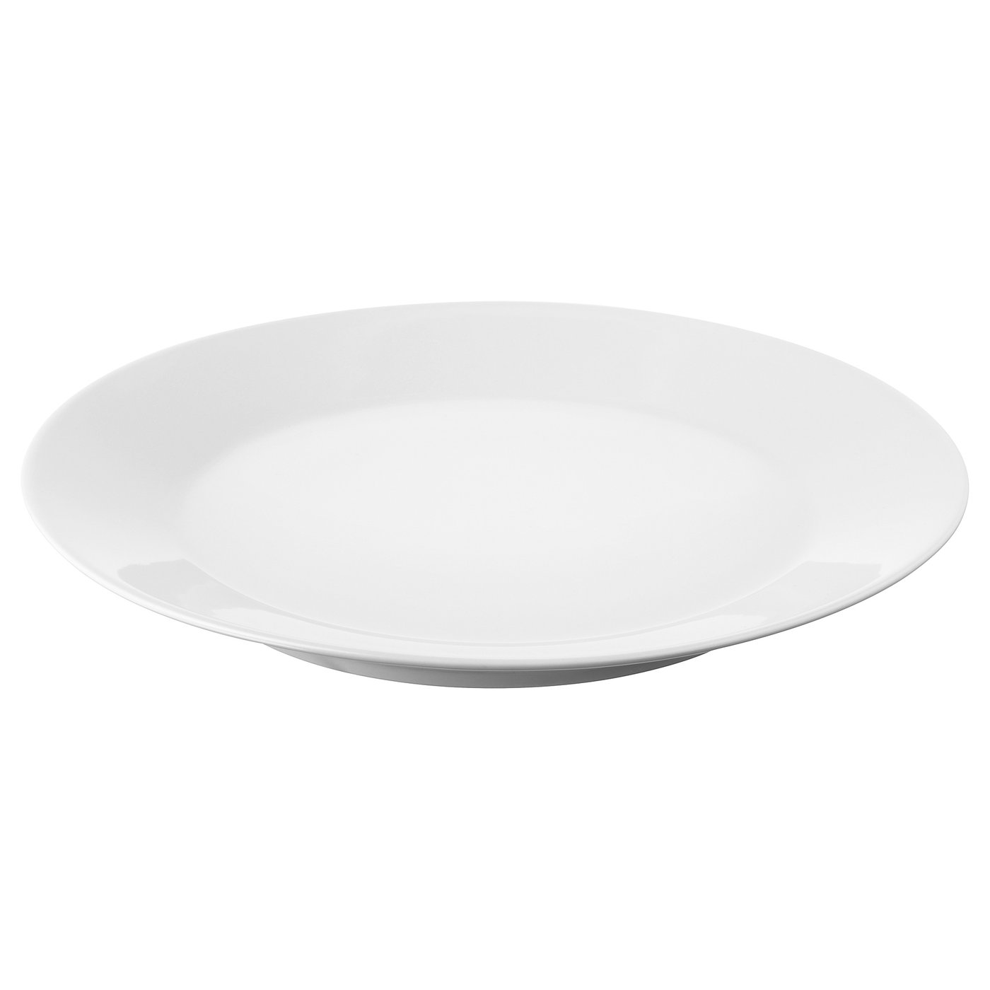 IKEA 365+ valge portselanist taldrik, lihtne ja ümmargune disain.
