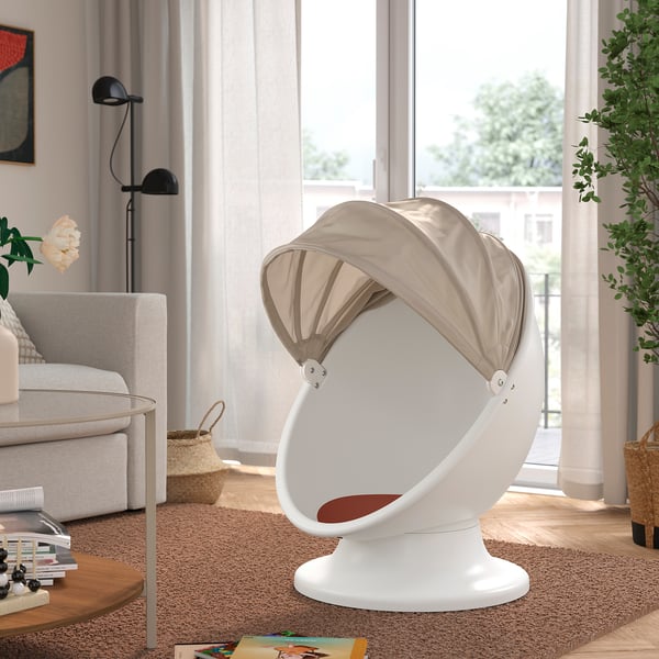IKEA PS LÖMSK Pöörlev lastetugitool, valge beež/punane