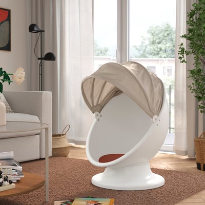 IKEA PS LÖMSK Pöörlev lastetugitool, valge beež/punane