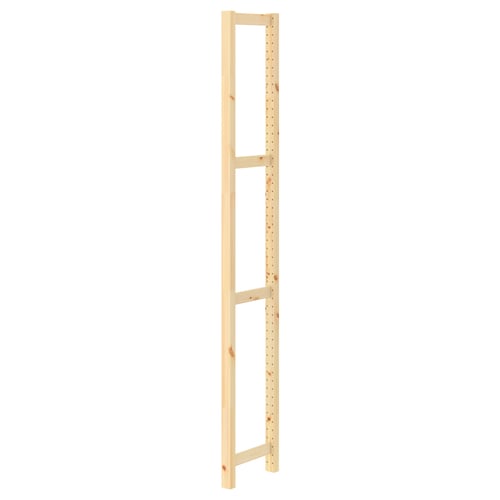 IVAR puidust riiul, naturaalne viimistlus, ristkülikukujuline, minimalistlik disain.