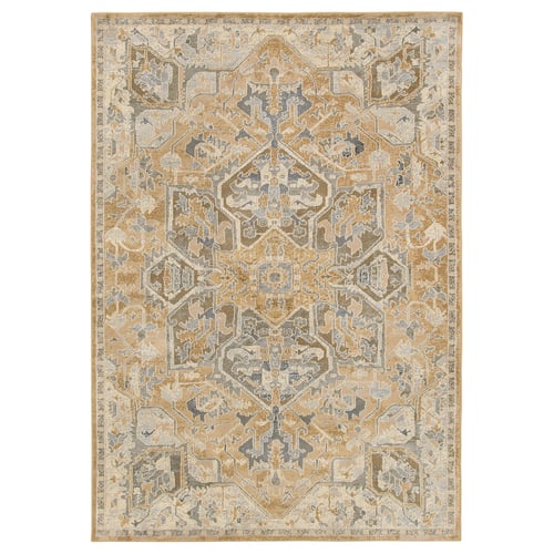 JÄRNVÄG Vaip, madal, ornamentidega muster beež/tumebeež, 160x230 cm