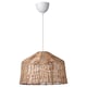 KAPPELAND / HAVSDJUP Laelamp, valge/rotang, 45 cm