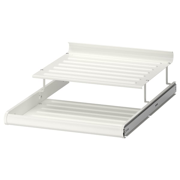 KOMPLEMENT valge kingariiul, metall, 2-korruseline väljatõmmatav disain.