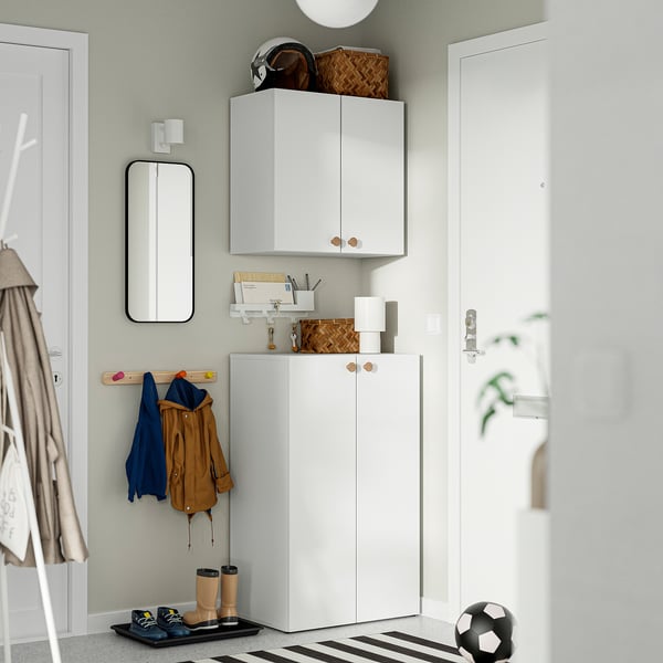LASTARE Riiul/kapp, valge, 60x42x201 cm
