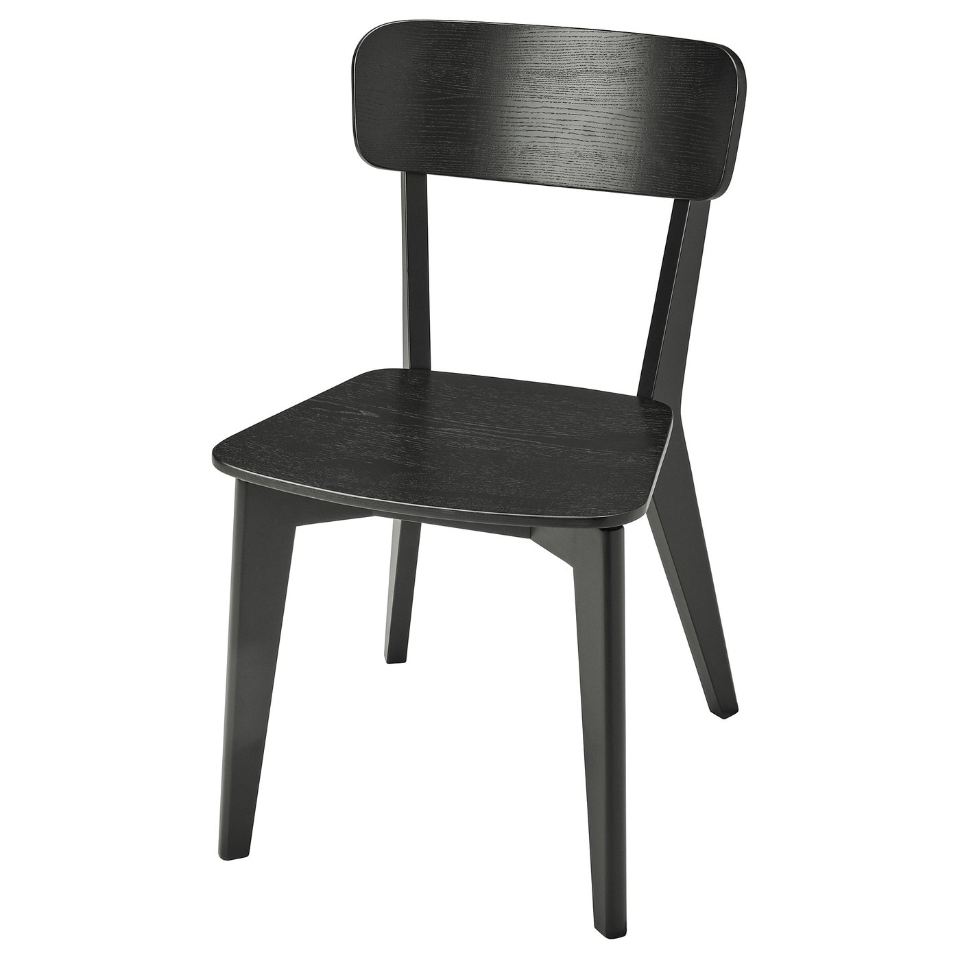 Lihtsa ristkülikukujulise kuju ja elegantse disainiga LISABO must puidust tool, mis sobib ideaalselt erinevateks tegevusteks.