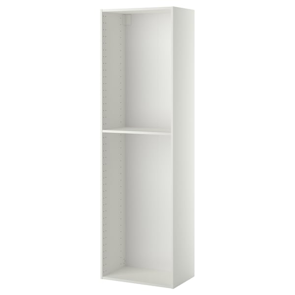 Valge ikea METOD kõrge kapp ühe riiuliga, elegantne kaasaegne disain.