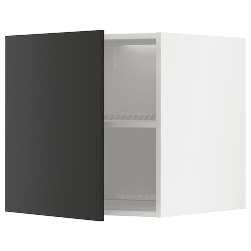 Ikea METOD köögikapp must valge sisemusega, reguleeritavate riiulitega, ruudukujuline.