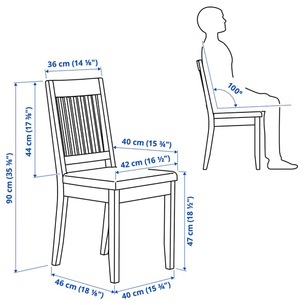Illustratsioon toote mõõtudega: NÄSINGE.