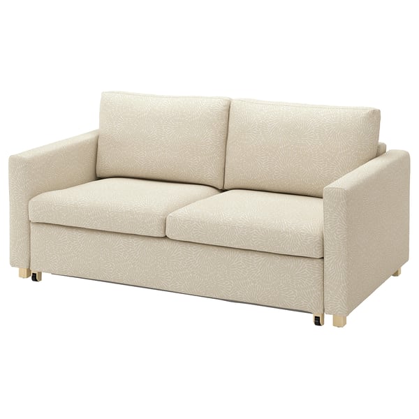 Beež SALTSJÖBADEN diivan lillemustriga, puuvillast ja polüestrist, pehme ja kutsuva disainiga.