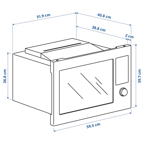STENABY Integreeritud mikrolaineahi, grillfunktsioon IKEA 500/must