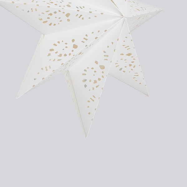 STRÅLA Lambivari, paber täht/pits valge, 48 cm