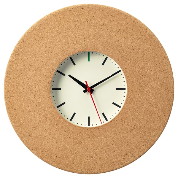 SVARTGÖK Seinakell, kork, 38 cm