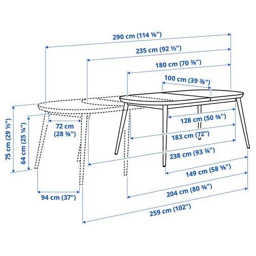 TJÄRKIL / BERGMUND Laud ja 6 tooli