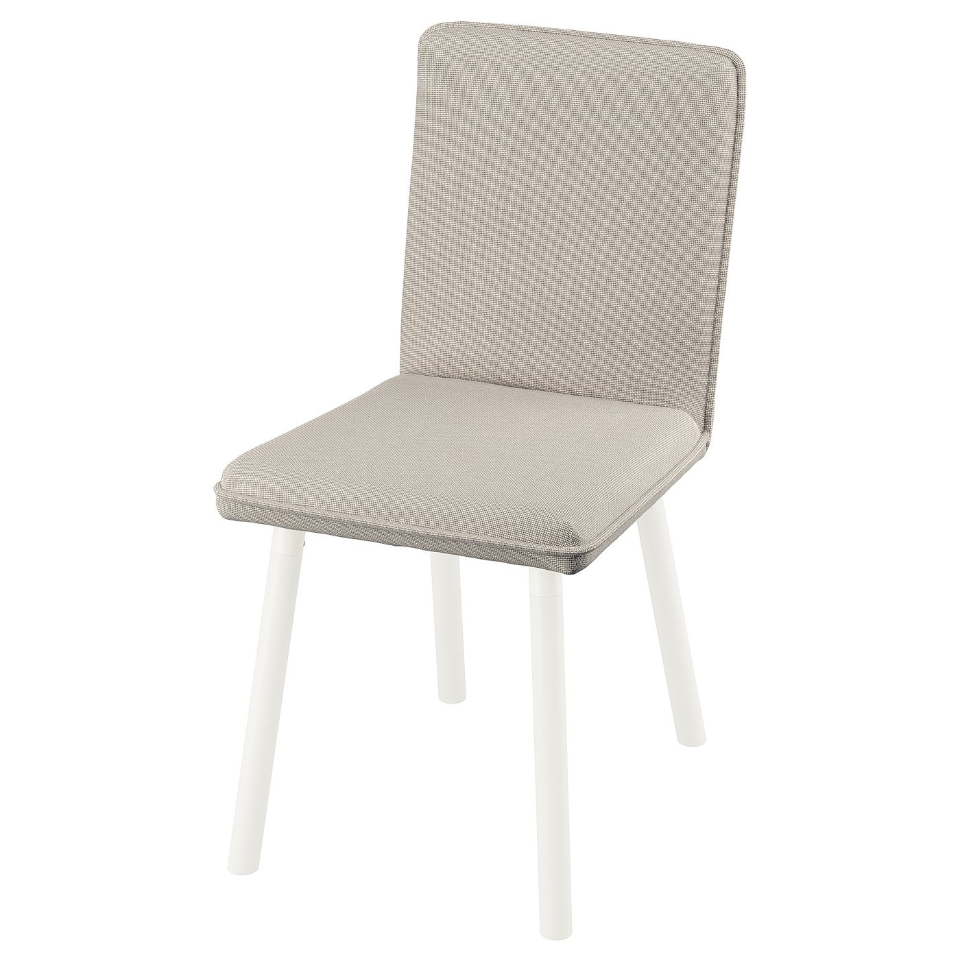 Helehallist kangast valgete jalgadega tool TONSTAD esitleb kaasaegset ja elegantset disaini, mis sobib ideaalselt kaasaegsesse interjööri.
