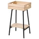 ikea VANILJSTÅNG taimealus. See on mustade metallist jalgadega hele puidust kast, mis sobib suurepäraselt taimede või kaunistuste eksponeerimiseks.