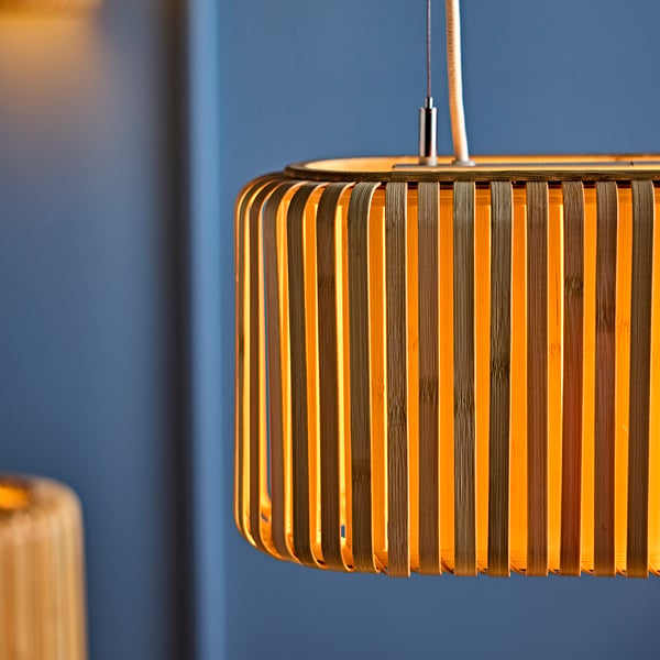VARPTROSS Laelamp, bambus, 79 cm