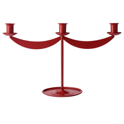 VINTERFINT Küünlajalg, 3 küünlale punane, 24 cm