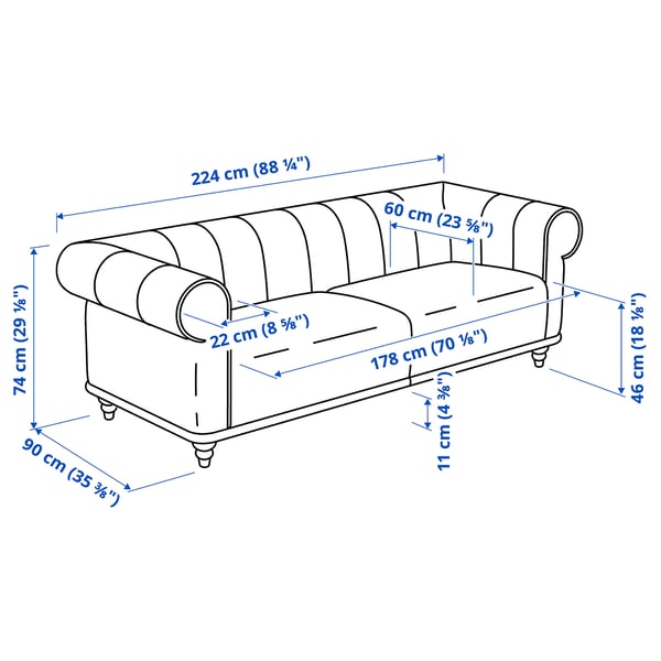 Illustratsioon toote mõõtudega: VISKAFORS.