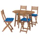 ASKHOLMEN Садовый складной стол+4 стула