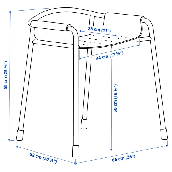 BÄSINGEN Стул для душа, антрацит